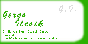 gergo ilcsik business card